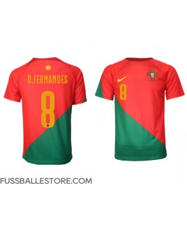 Günstige Portugal Bruno Fernandes #8 Heimtrikot WM 2022 Kurzarm